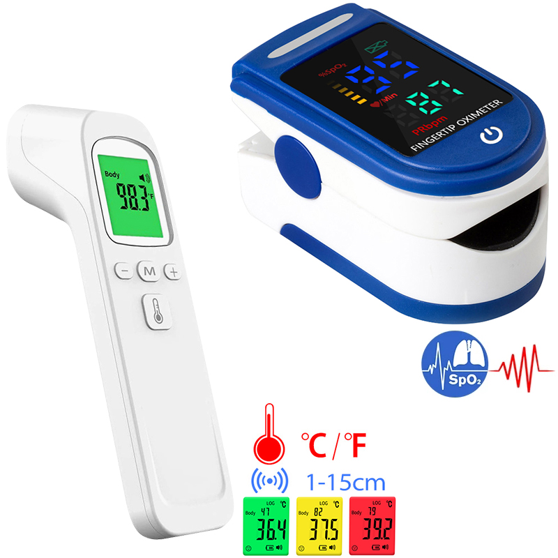 Pulse Oximeter - 2-in-1 ev kızılötesi alın ısı tabancası