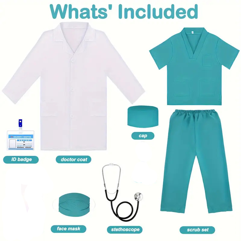 7 adet çocuklar doktor hemşire - Medical Lab Coat incelemesi ve fiyatı