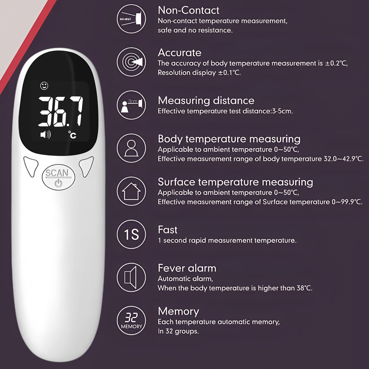 Tıbbi Kızılötesi Termometre Di - Pulse Oximeter incelemesi ve fiyatı