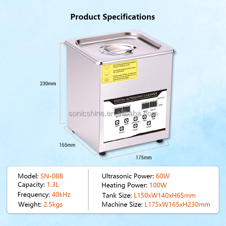 SN-08B 1.3L Elektrikli Ultraso - Ultrasonic Cleaner Lab incelemesi ve fiyatı