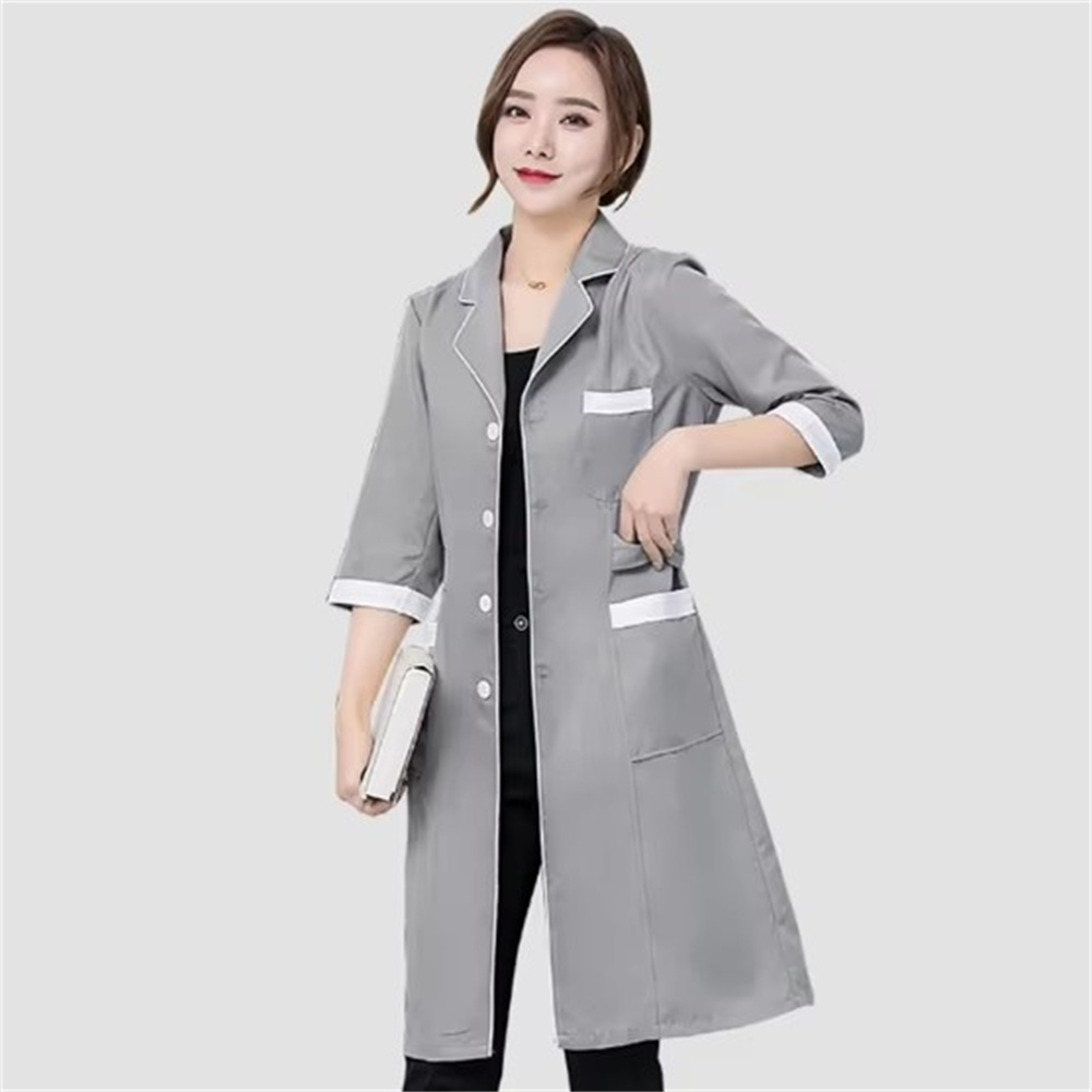 Yüksek dereceli gri düz renk i - Medical Lab Coat incelemesi ve fiyatı
