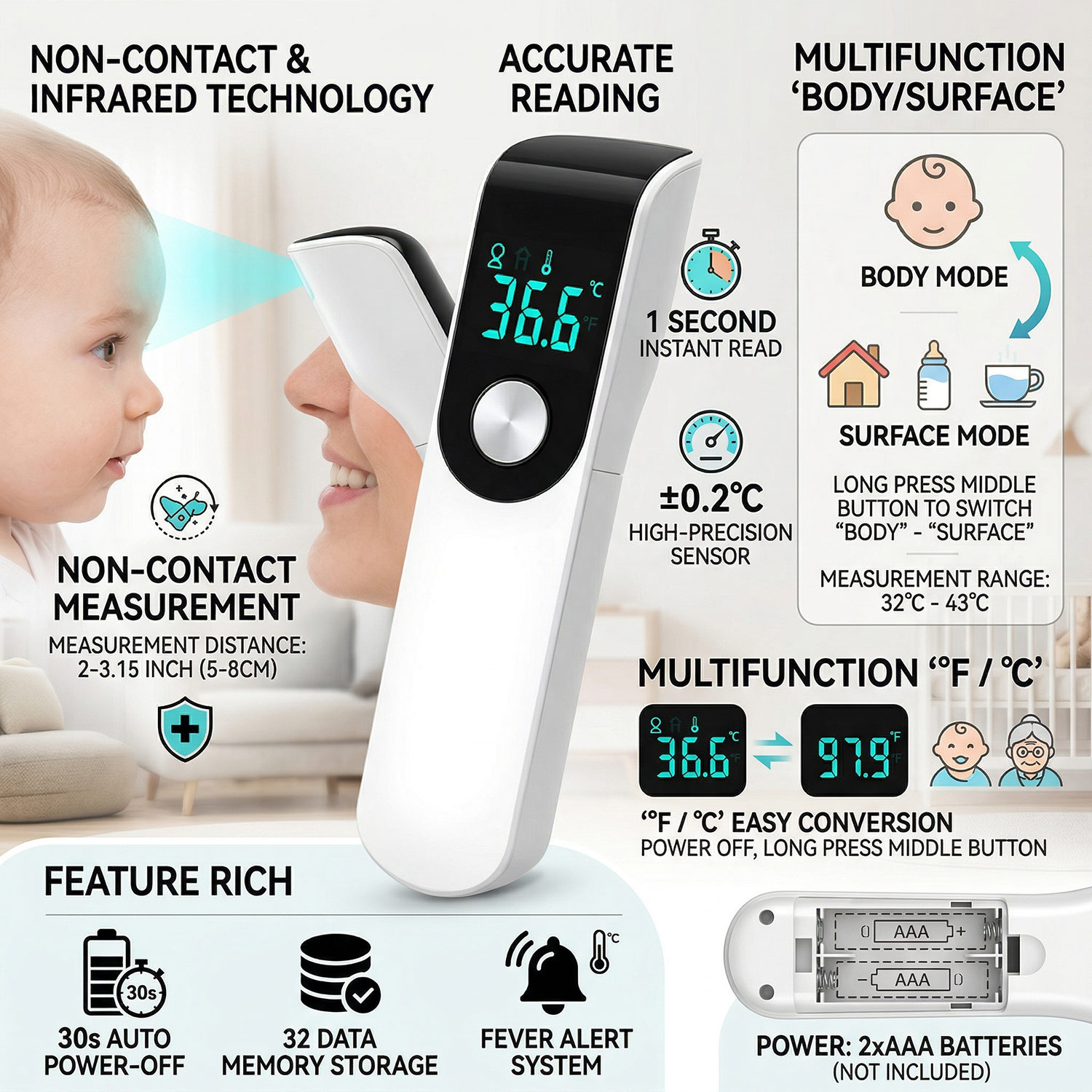 Tıbbi Alın Termometresi, Parma - Pulse Oximeter incelemesi ve fiyatı